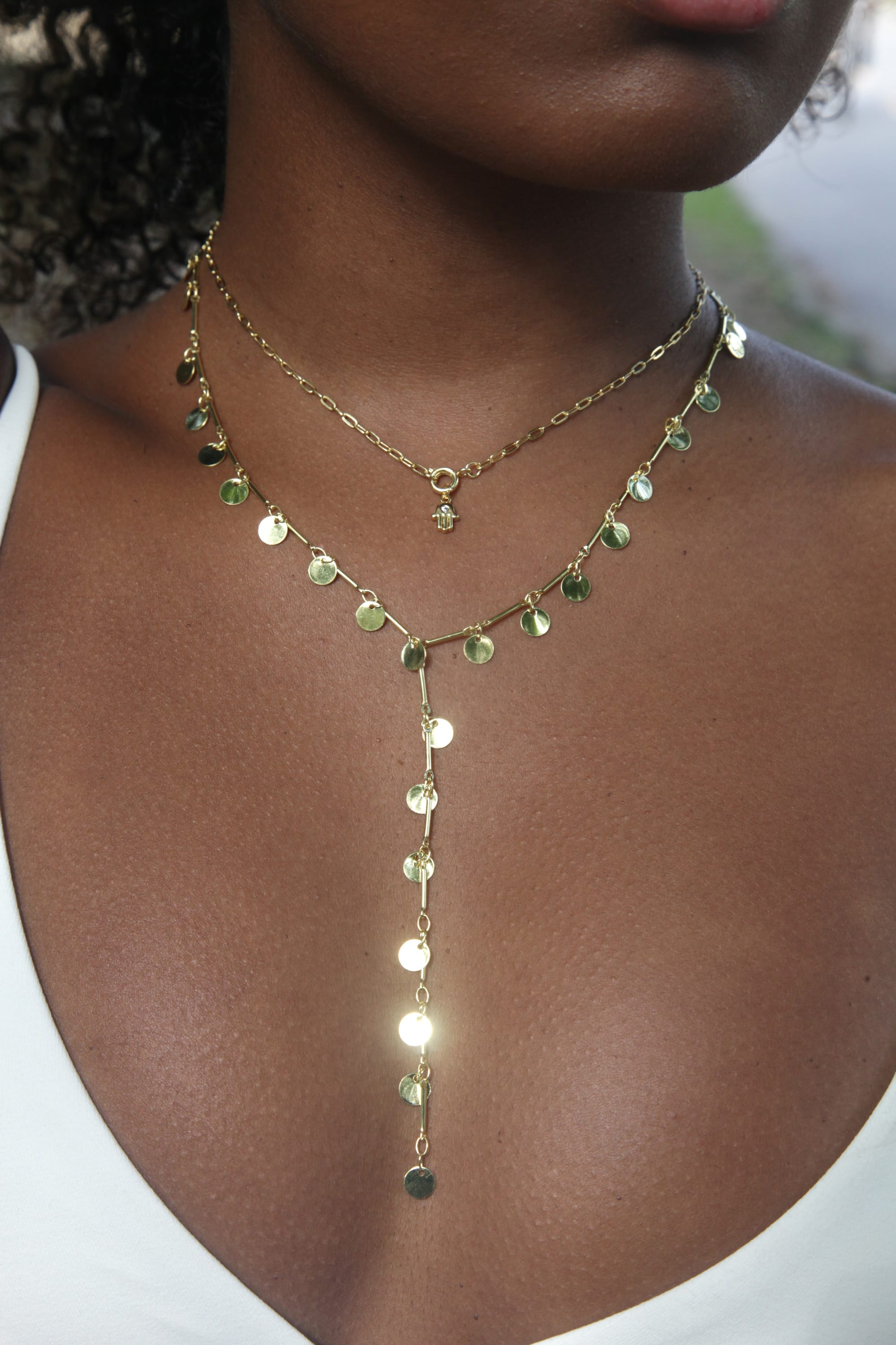 Choker Medalhas Banhada à Prata — Plaka Acessórios