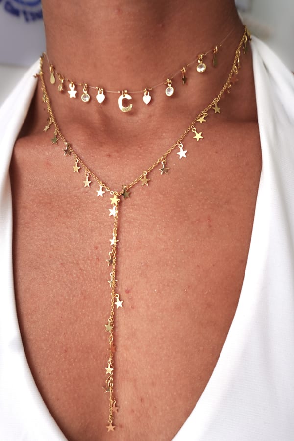 Choker Estrelinhas Dourada: 3 milésimos ouro 18k — Plaka Acessórios